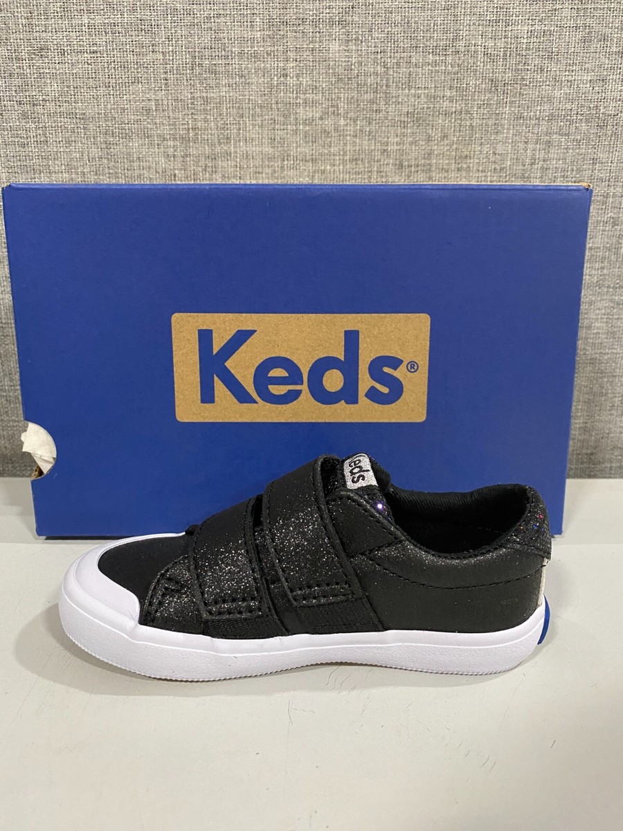 Keds Little Kids Black Courtney Hook \u0026 Loop Sneakers Size 6.5M | eBay
