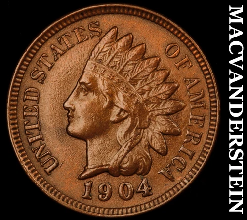 1904 Indian Head Cent- Choice Gem Brilliant Uncirculated+++ Luster #J113