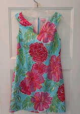 GORGEOUS Women's Lilly Pulitzer Shift Dress Floral Sleeveless Size 6
