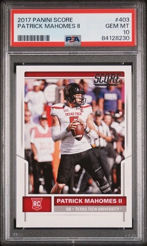 2017 Panini Score - Patrick Mahomes II - Pre-Rookie (RC) #403 - GEM MT PSA 10!