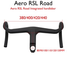 Road Bike Carbon Integrated External Aerodynamic Handlebar 28.6mm 380-440mm