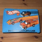 Hot Wheels Vintage Redline 12 Car Collectors Carry Case Storage Blue USA 1975