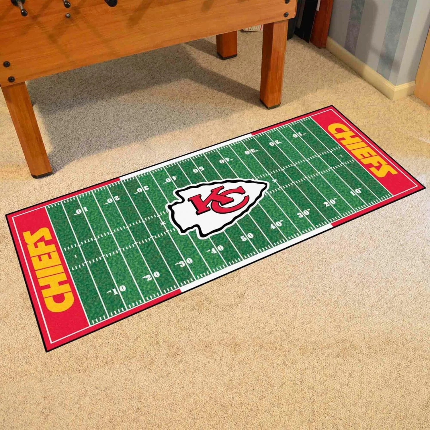 Kansas City Chiefs football Field Runner Rug
