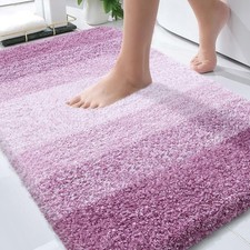 OLANLY Bathroom Rugs Mat 36x24, Extra Soft 36" X 24", Pinkish-purple