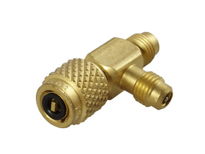 AVT45 Access Fitting, 1/4In Sae M X 1/4In Sae Female Knurl X 1/4In Sae Male, Eac