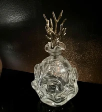 Aseda Swedish Art Glass Decanter Bo Bergstrom Thumbprint MCM W Michael Aram Top