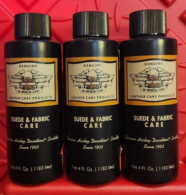 3 Pack Genuine Harley Davidson Leather Care Products Suede & Fabric Care 4 Oz