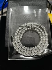 VVS Moissanite Tennis Chain 3-5mm 18-22" 925 Silver Passes Diamnd Tester