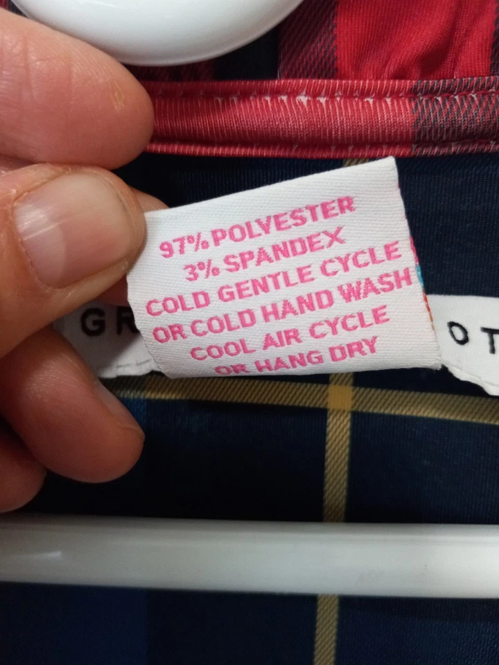 Vestido para mujer GRETCHEN SCOTT a cuadros poliéster Sp cambio informal vacaciones carrera M Foto 4 de 4