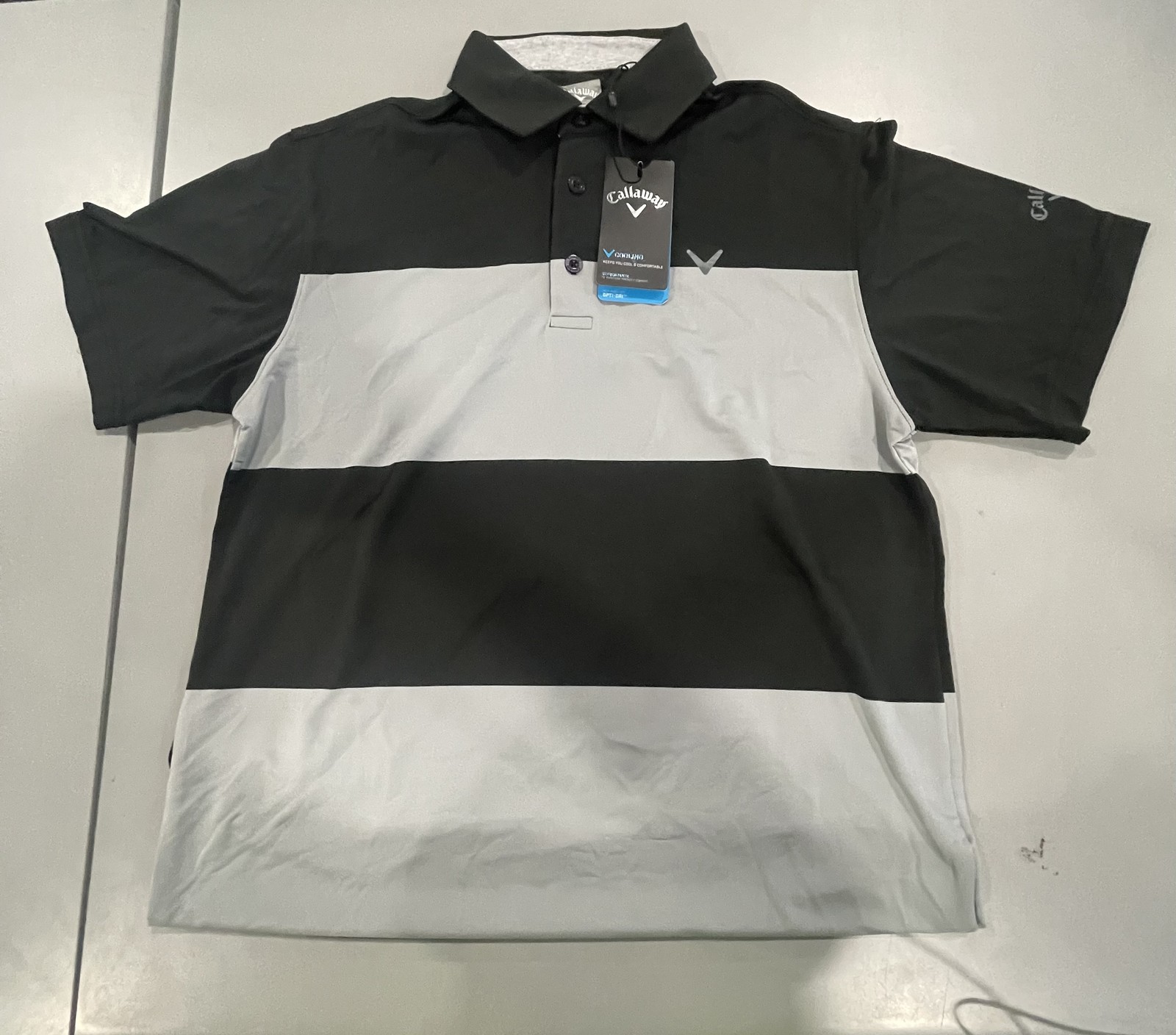 МУЖСКОЕ ПОЛО CALLAWAY MENS SURPRISE POLO - РАЗМЕР МУЖСКОЙ S - ЧЕРНЫЙСЕРЫЙ 7190₽