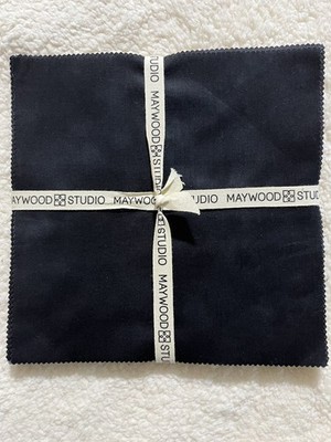 QUILT / CRAFT MAYWOOD STUDIOS BLACK MULTICOLOR 42-PIECE LAYER CAKE