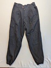 Bugle Boy Ocean League Cargo Pants Men's Size 29 M Black Vintage 90's 80's NWI
