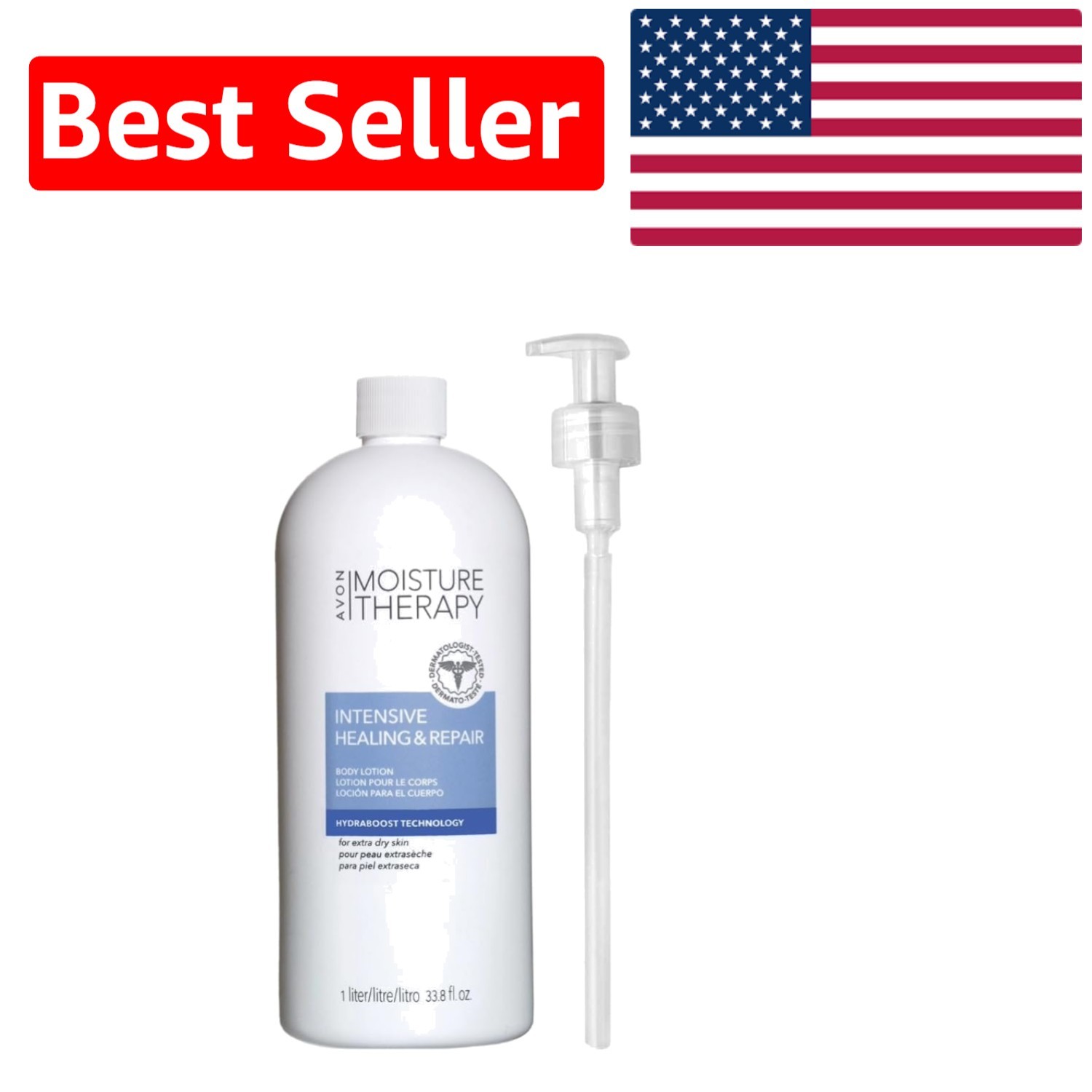 Fragrance-Free Intensive Healing Lotion, 33.8 fl oz Pump for Daily Hydration