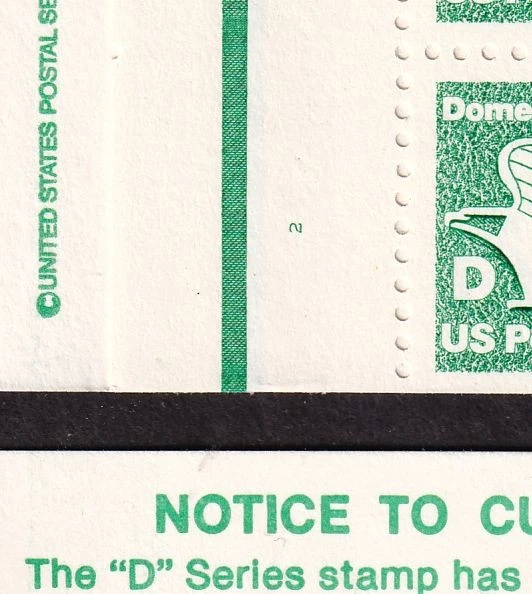 1985 D Rate 22c Sc BK143 (2 panes 2113a) MNH rare plate number 2 CV $350 - Image 2 of 2