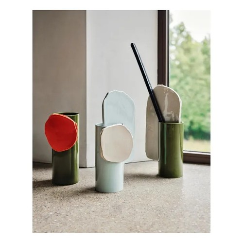 Vitra Ceramic Disc Vase Green Ronan & Erwan Bouroullec 2020 Sold out - New - Picture 3 of 5