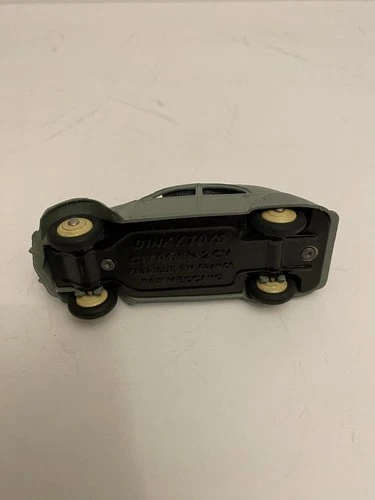 VTG Dinky Toys 24T/535 Citroen 2CV Dark Gray Made in France 1/43 Diecast Car