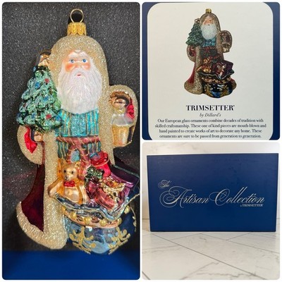 TRIMSETTER By Dillard s Artisan Collection Santa Presents Bear Tree Bag NIB