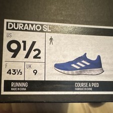 adidas Duramo SL Men  s Running Sneaker Low Top Lace-Up Mesh Blue/White GV7126