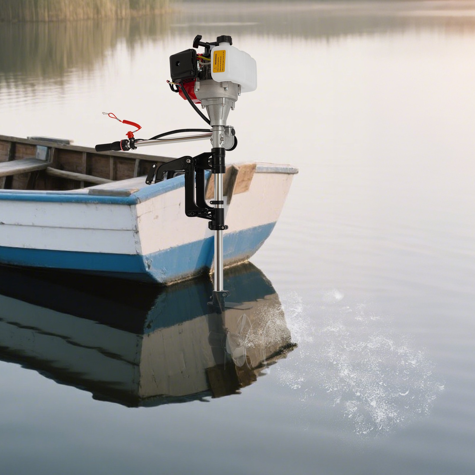 2 Stroke 2.3 HP Outboard Motor Kayak Boat Engine Heavy Duty air cooling System