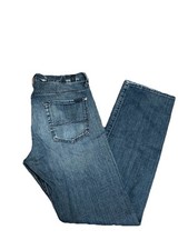 7 For All Mankind Carsen Straight Jeans Mens 34x33 Blue Stretch Denim Casual