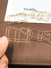 4pcs Mini Book Shaped Bookmark Cute Page Marker Back To School Supplies