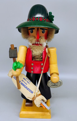 SIGNED - Vintage Steinbach Hamburger Immigrant German Nutcracker - S682