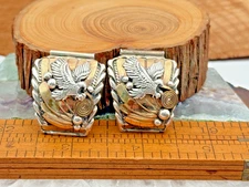 Vintage Gene Nation Navajo Sterling w/Gold Fill Eagle Watch Tips--TB310.25