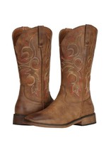 SheSole Women's Size 36/ US 6 Square Toe Western Cowgirl Cowboy Boots Mid Calf