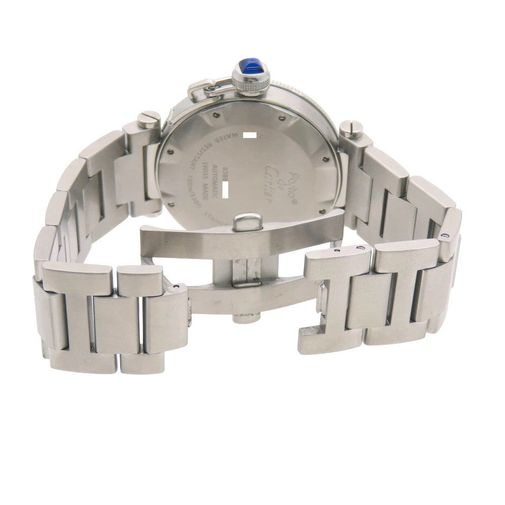 Cartier Pasha C Timer W31080M7 Automatic Watch SS Silver 0113 image 2