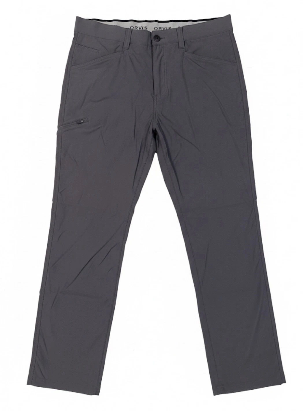 Orvis Mens Waist Water Repellant Dark Gray Stretch Size38x31 Zip Pockets Outdoor