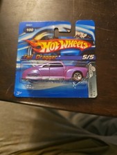 HOT WHEELS 2005 RED LINES PURPLE TAIL DRAGGER  SHORT CARD #100 5/5