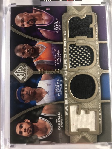 2009-10 SP Game Used Fabric Foursomes AS GAME JERSEY Iverson Shaq Duncan /125