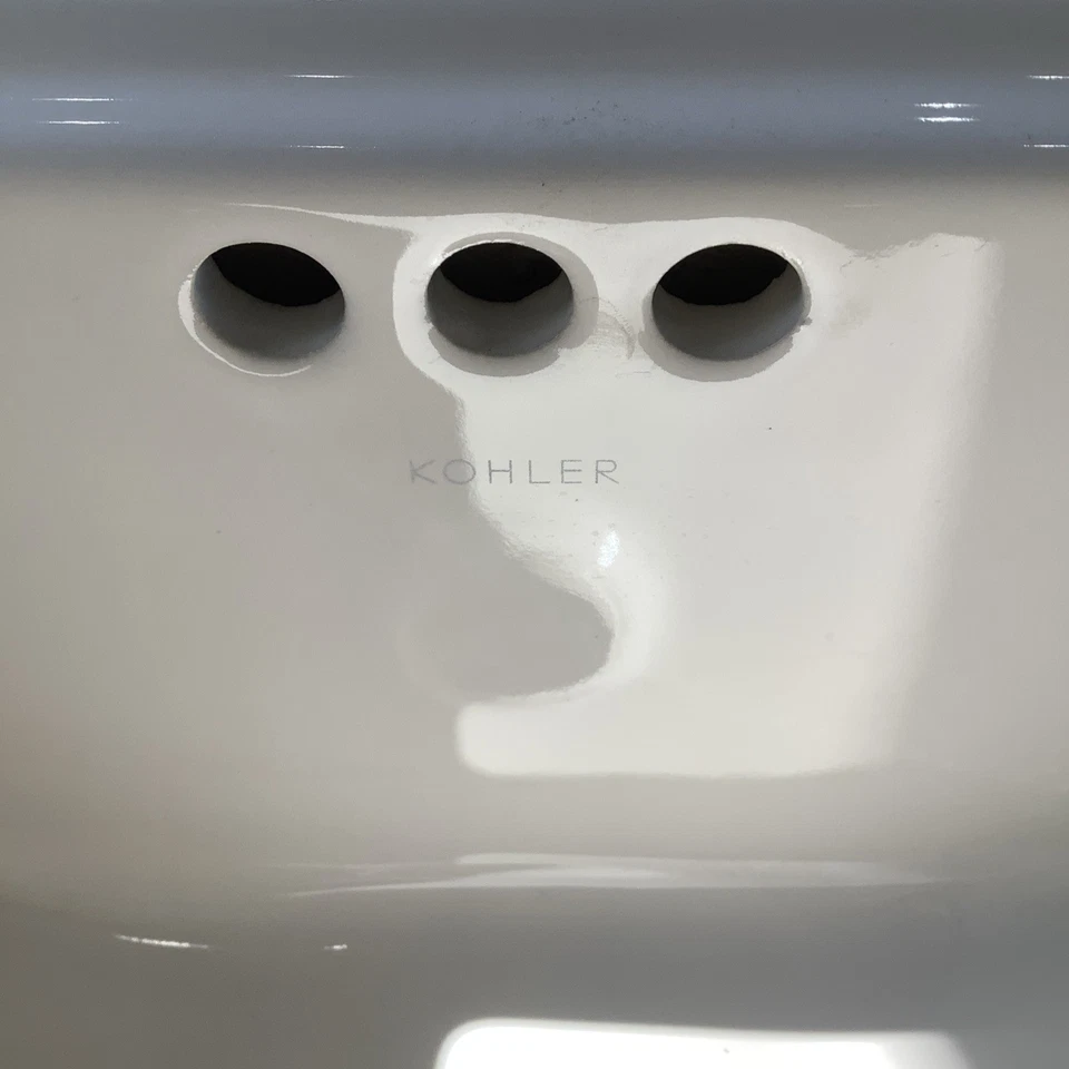 Pia de mesa console furo único KOHLER branca 2345 RM7 - Imagem 4 de 4