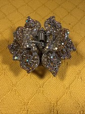 vintage rhinestone butterfly-style hair clip