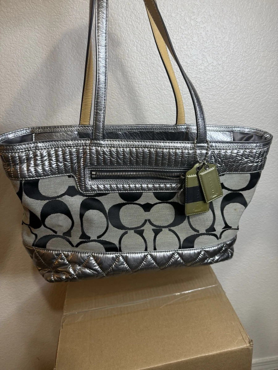Coach Poppy Tote Silver Bags & Handbags for Women for sale | eBay