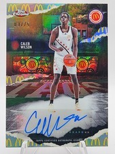 2025 Topps Chrome McDonalds Caleb Wilson Winning Tags Auto Logo /75