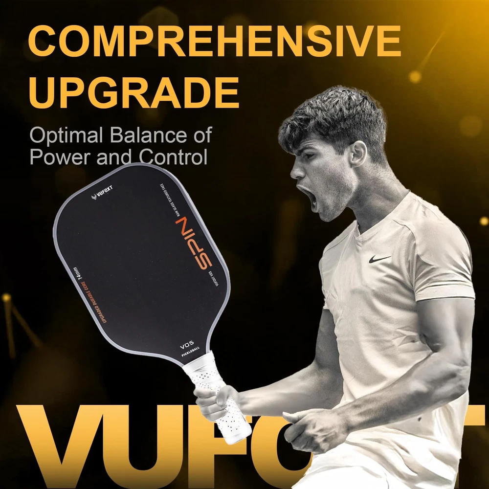 Premium Pickleball Paddles Set of 2 with Carbon Fiber Surface