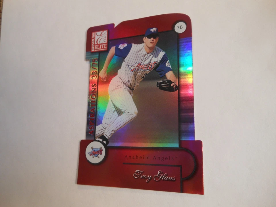 Tarjeta Donruss Elite Aspirations 2001 6 Troy Glaus #'d 33/75 CA Angels (troquelada) Foto 2 de 4
