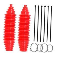 Car Rack and Pinion Boot Kit, Dustproof Silicone Rack and Pinion Boots for Red