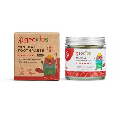Georganics Kinder Fluoridfreie Zahnpasta mit Hydroxylapatit Erdbeere - 60ml