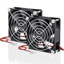 2 Pack 80Mm X 80Mm X 25Mm 12V DC Brushless Cooling Fan 2Pin