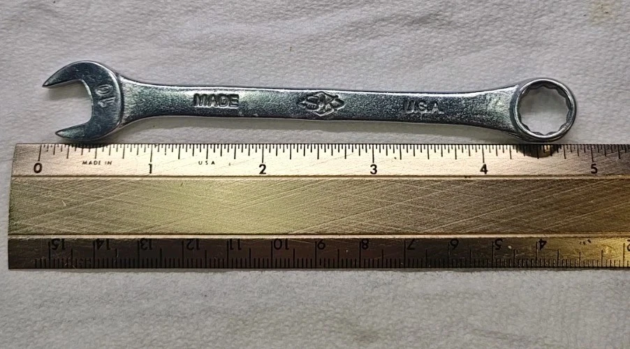 S-K 10MM 12 pt COMBINATION WRENCH FORGED ALLOY STEEL MADE IN THE USA 5" LONG - Image 2 of 4