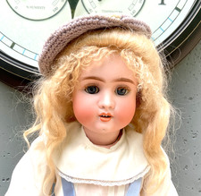 Beautiful 21 Inch Antique Doll Marked Made in Germany 5-Blonde Hair, Blue Eyes