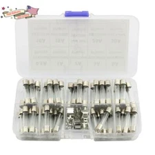 6x30mm 72 Car Boat Quick Blow Glass Tube Fuse Assorted Kit Fast-blow Glass Fuses