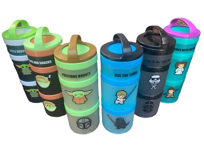 WHISKWARE Star Wars / Mandalorian Snacking Containers Portable Stackable  3 PACK