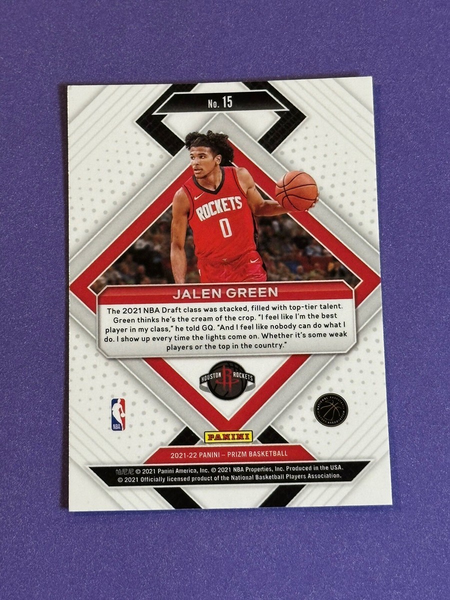 2021-22 Panini Prizm Jalen Green Rookie Emergent #15 Houston