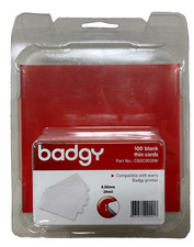 BADGY Weben Weiß IN PVC 0,50mm IN Conf. Von 100 Weben