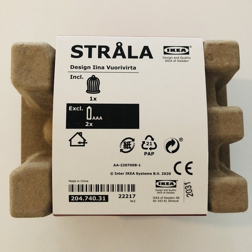 IKEA Strala Leuchte Tischdekoration LED Glockenform Glas Klar 204.740.31 NEU OVP - Bild 9 von 9