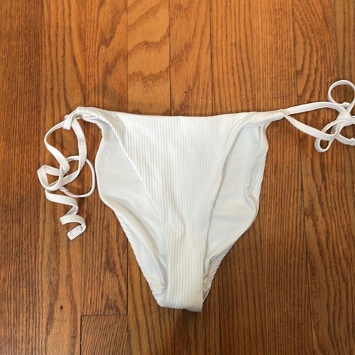 Andie Bikini Set String bikini Bottom Valencia Top Rib white Size Medium NWT - Picture 10 of 14