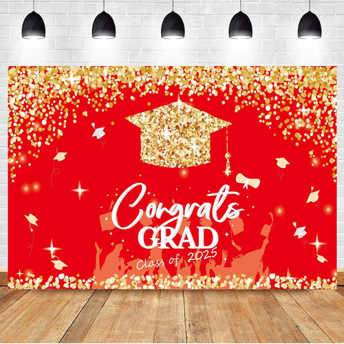 Graduation Decorations 2025 - Banner, Backdrop, Party Supplies, Gold & Black - Picture 11 of 18